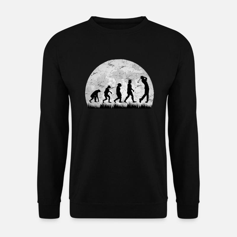 Golf Mond Golfer Golfspieler - Unisex Pullover - Schwarz