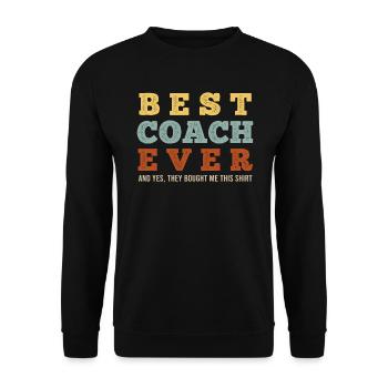 Lacrosse Coach Best Lacrosse Coach Ever - Unisex Pullover - Schwarz - Vorne - Alina (178cm) & Michal (187cm)
