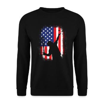 USA Tennis Aufschlag Tennis - Unisex Pullover - Schwarz - Vorne - Alina (178cm) & Michal (187cm)