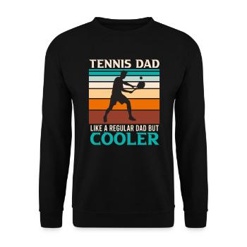 Joueur de tennis Disant Papa Tennis - Sweat-shirt Unisexe - noir - Devant - Alina (178cm) & Michal (187cm)