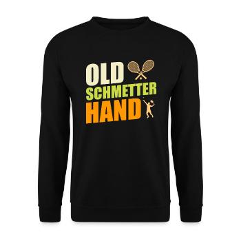 Vieux Schmetterhand Tennis Grand-père Tennis Papa - Sweat-shirt Unisexe - noir - Devant - Alina (178cm) & Michal (187cm)