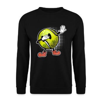 Dabbing Tennis Ball Tennis Papa Joueur de Tennis - Sweat-shirt Unisexe - noir - Devant - Alina (178cm) & Michal (187cm)