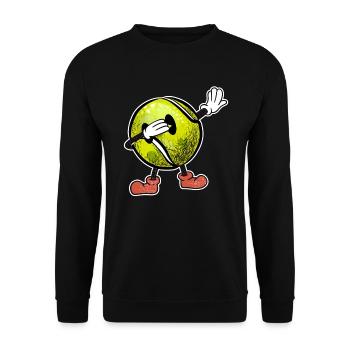 Dabbing Tennis Ball Tennis Dad Tennis Player - Unisex Sweatshirt - black - Front - Alina (178cm) & Michal (187cm)