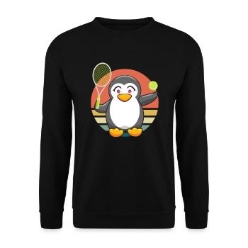 Tennis Pinguin Kinder Tennis - Unisex Pullover - Schwarz - Vorne - Alina (178cm) & Michal (187cm)