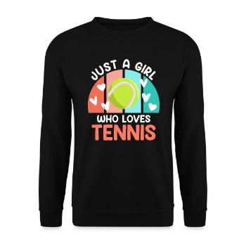 Juste une fille qui aime le tennis - Sweat-shirt Unisexe - noir - Devant - Alina (178cm) & Michal (187cm)