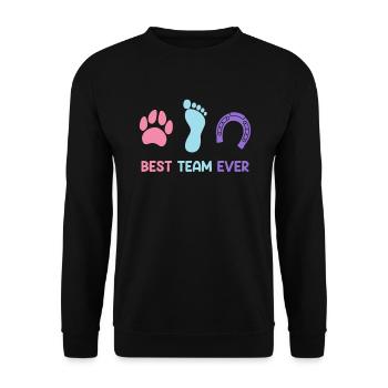 Best Team Ever Horse Dog Rider - Unisex Sweatshirt - black - Front - Alina (178cm) & Michal (187cm)