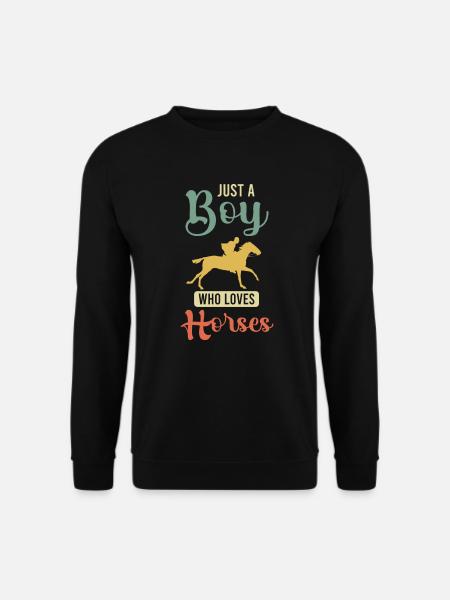 Juste un garçon qui aime les cavaliers - Sweat-shirt Unisexe - noir
