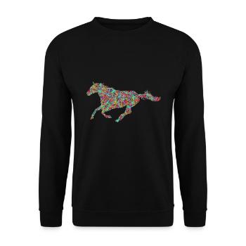 Dressage Cavaliers Cavaliers Chevaux Filles - Sweat-shirt Unisexe - noir - Devant - Alina (178cm) & Michal (187cm)