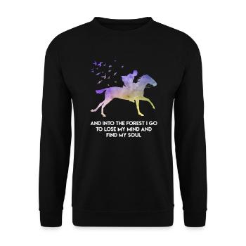 Citation équestre Equestrian Horse Girls - Sweat-shirt Unisexe - noir - Devant - Alina (178cm) & Michal (187cm)