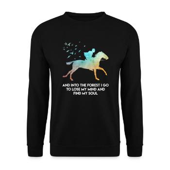 Citation équestre Equestrian Horse Girls - Sweat-shirt Unisexe - noir - Devant - Alina (178cm) & Michal (187cm)