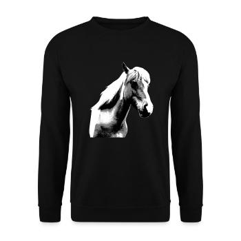 Horse Riding Pony Rider Horsegirl - Unisex Sweatshirt - black - Front - Alina (178cm) & Michal (187cm)