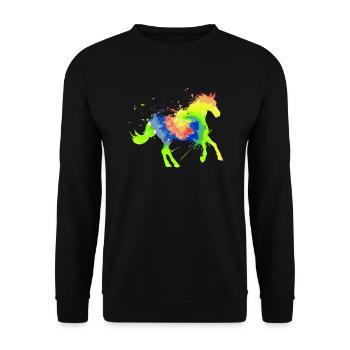 Sports équestres Art équestre Sport équestre Sport équestre - Sweat-shirt Unisexe - noir - Devant - Alina (178cm) & Michal (187cm)