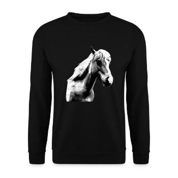 Horse Riding Pony Rider Horsegirl - Unisex Sweatshirt - black - Front - Alina (178cm) & Michal (187cm)