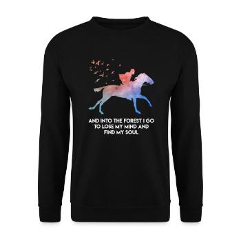 Citation équestre Equestrian Horse Girls - Sweat-shirt Unisexe - noir - Devant - Alina (178cm) & Michal (187cm)