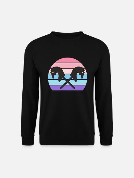 Hobby Horsing Stockpferd Reiterin Pferde Mädchen - Unisex Pullover - Schwarz