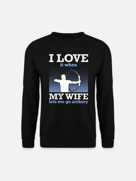 Husband Archer Papa Archery - Unisex Sweatshirt - black