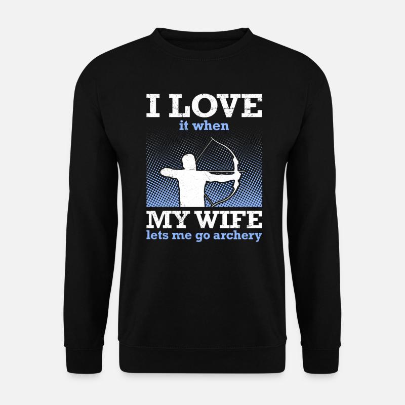 Husband Archer Papa Archery - Unisex Sweatshirt - black