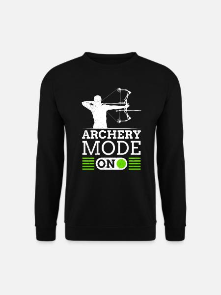 Archery Mode On Bogenschießen Compoundbogen - Unisex Pullover - Schwarz