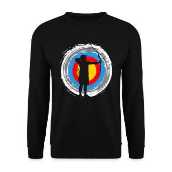 Tir à l’arc Cible Archer - Sweat-shirt Unisexe - noir - Devant - Alina (178cm) & Michal (187cm)