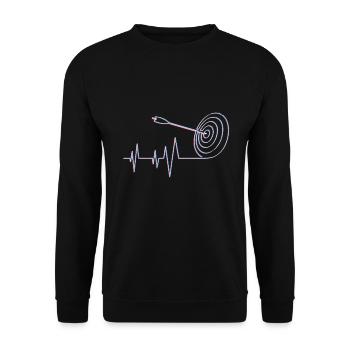Archery Target Arrow Bow Archer - Unisex Sweatshirt - black - Front - Alina (178cm) & Michal (187cm)