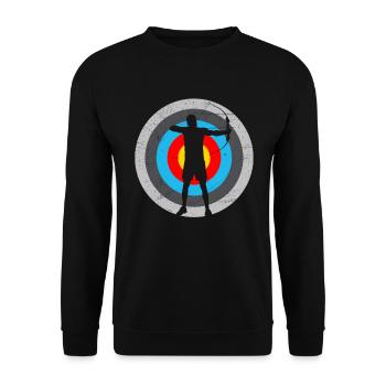 Tir à l’arc Cible Archer - Sweat-shirt Unisexe - noir - Devant - Alina (178cm) & Michal (187cm)