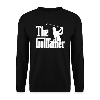 The Golffather Golfspieler Golfer - Unisex Sweatshirt - black - Front - Alina (178cm) & Michal (187cm)