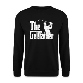 The Golffather Golfspieler Golfer - Unisex Sweatshirt - black - Front - Alina (178cm) & Michal (187cm)