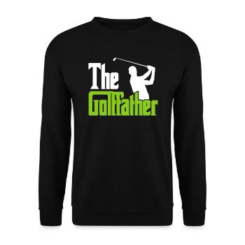 The Golffather Golfspieler Golfer - Unisex Sweatshirt - black - Front - Alina (178cm) & Michal (187cm)