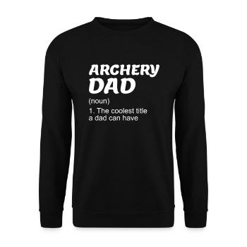 Archer Papa Archery - Unisex Sweatshirt - black - Front - Alina (178cm) & Michal (187cm)