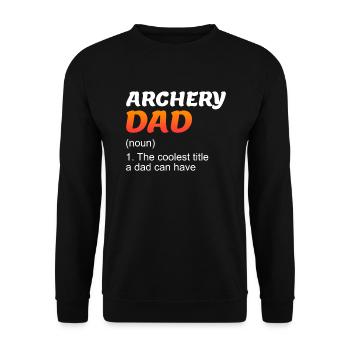 Archer Papa Archery - Unisex Sweatshirt - black - Front - Alina (178cm) & Michal (187cm)