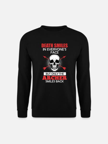 Archer smiles Archery saying - Unisex Sweatshirt - black