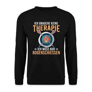 Muss nur Bogenschießen Bogensport - Unisex Pullover - Schwarz - Vorne - Alina (178cm) & Michal (187cm)