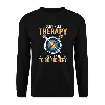 Must only archery Archery - Unisex Sweatshirt - black - Front - Alina (178cm) & Michal (187cm)