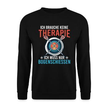 Muss nur Bogenschießen Bogensport - Unisex Pullover - Schwarz - Vorne - Alina (178cm) & Michal (187cm)