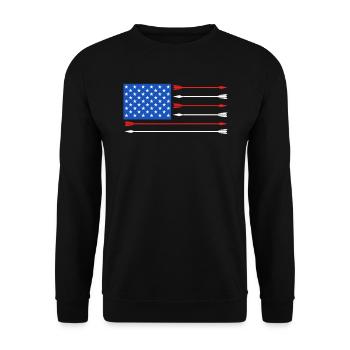 Usa Archer de tir à l’arc - Sweat-shirt Unisexe - noir - Devant - Alina (178cm) & Michal (187cm)