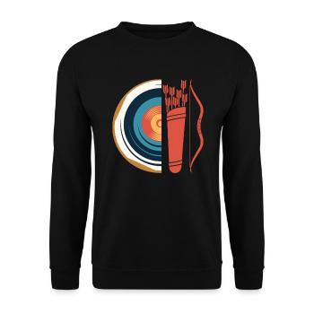 Tir à l’arc longbow Archer - Sweat-shirt Unisexe - noir - Devant - Alina (178cm) & Michal (187cm)