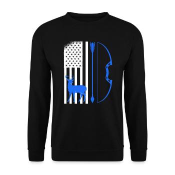 Archer Hunter USA Archery - Unisex Sweatshirt - black - Front - Alina (178cm) & Michal (187cm)