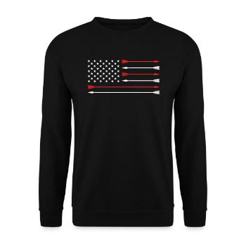 Usa Archer de tir à l’arc - Sweat-shirt Unisexe - noir - Devant - Alina (178cm) & Michal (187cm)