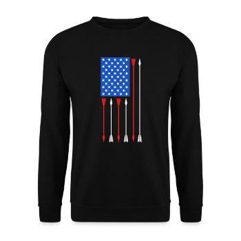 Usa Archer de tir à l’arc - Sweat-shirt Unisexe - noir - Devant - Alina (178cm) & Michal (187cm)