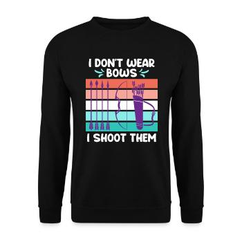 Je ne porte pas d’arcs, je les tire à l’arc - Sweat-shirt Unisexe - noir - Devant - Alina (178cm) & Michal (187cm)