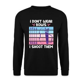 Je ne porte pas d’arcs, je les tire à l’arc - Sweat-shirt Unisexe - noir - Devant - Alina (178cm) & Michal (187cm)