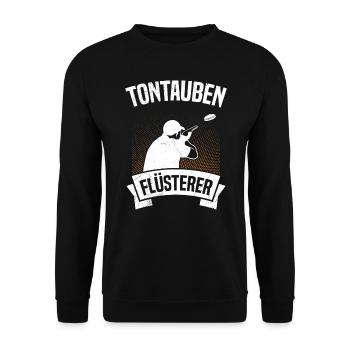 Tontauben Flüsterer - Unisex Pullover - Schwarz - Vorne - Alina (178cm) & Michal (187cm)