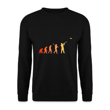 Tontaubenschießen Evolution - Unisex Pullover - Schwarz - Vorne - Alina (178cm) & Michal (187cm)