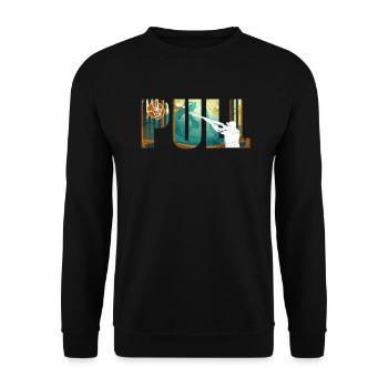 Tir de tir de pigeon d’argile Tireur sportif - Sweat-shirt Unisexe - noir - Devant - Alina (178cm) & Michal (187cm)