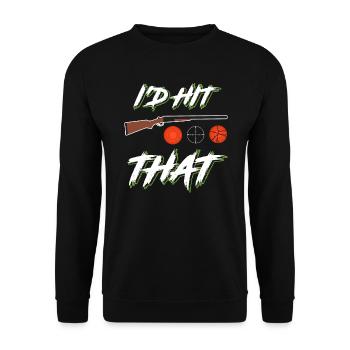 J’avais frappé ce pigeon d’argile tirant des tireurs sportifs - Sweat-shirt Unisexe - noir - Devant - Alina (178cm) & Michal (187cm)