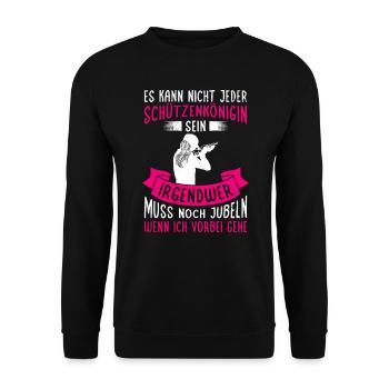 Schützenkönigin - Unisex Pullover - Schwarz - Vorne - Alina (178cm) & Michal (187cm)