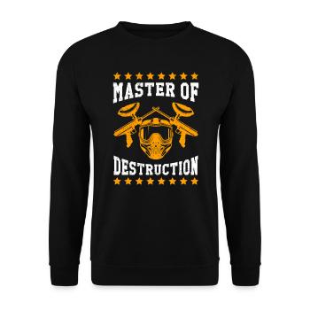 Master of Annihilation Paintball - Unisex Sweatshirt - black - Front - Alina (178cm) & Michal (187cm)
