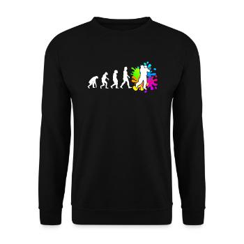 Paintball Evolution Paintballer - Unisex Sweatshirt - black - Front - Alina (178cm) & Michal (187cm)