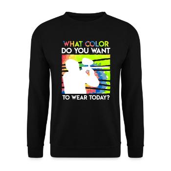 What color do you want to wear today? Paintball - Unisex Sweatshirt - black - Front - Alina (178cm) & Michal (187cm)