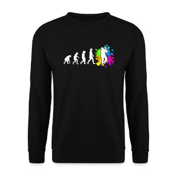 Paintball Evolution Paintballer - Unisex Sweatshirt - black - Front - Alina (178cm) & Michal (187cm)